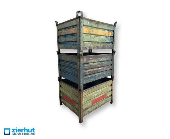 Stahlbehälter-1000x800x600 mm-lackiert-gebraucht-5