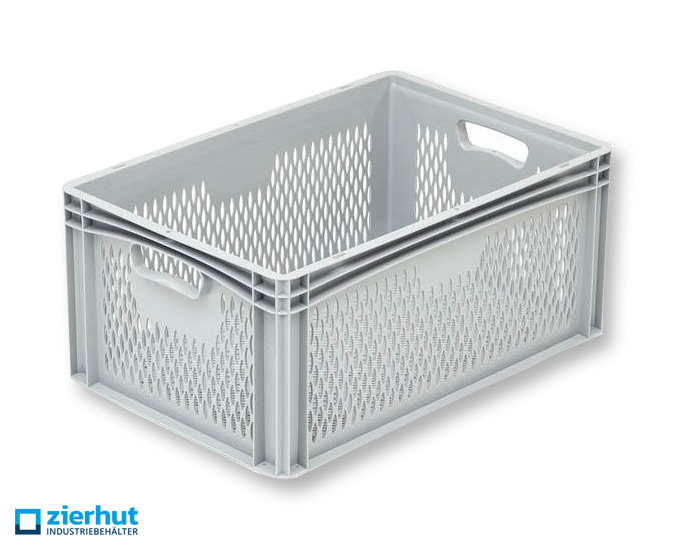 Euronorm-enhanced standard perforated transport container