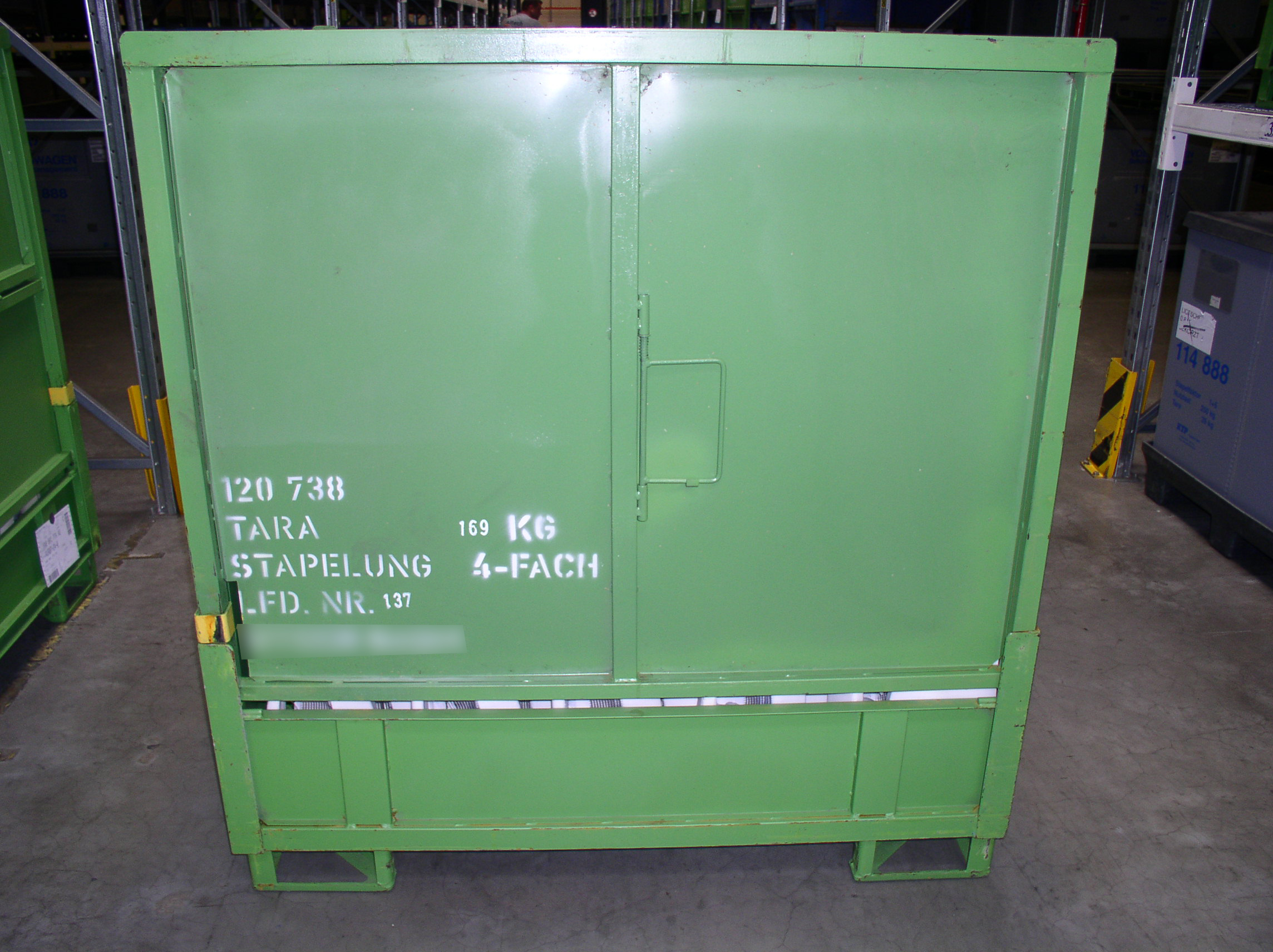 Stahlbehälter 1400x1200x1481 mm  Faltbehälter